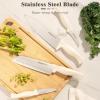 imageKnife Set Astercook 22Piece Kitchen Knife Set with Block and Sharpener High Carbon Stainless Steel Sharp Knives Dishwasher Safe and Antislip Ergonomic Handle Elegant Cream White Knife Block Set